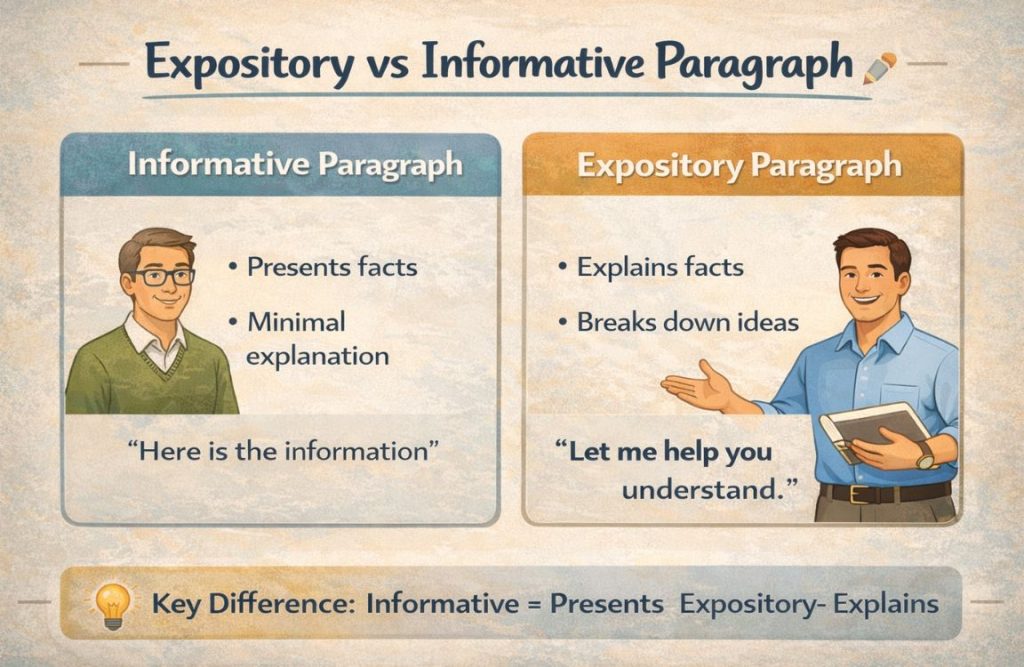 Expository Paragraph vs Informative Paragraph