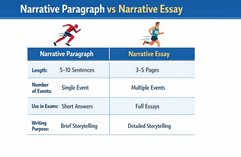 Narrative Paragraph vs Narrative Essay