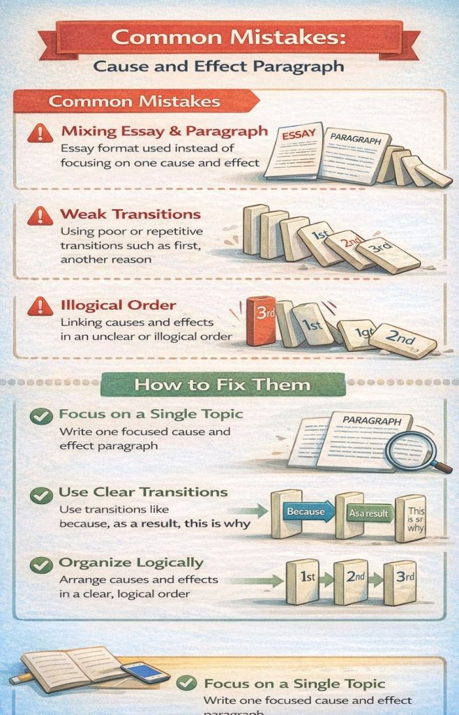 Common Mistakes in Writing a Cause and Effect Paragraph