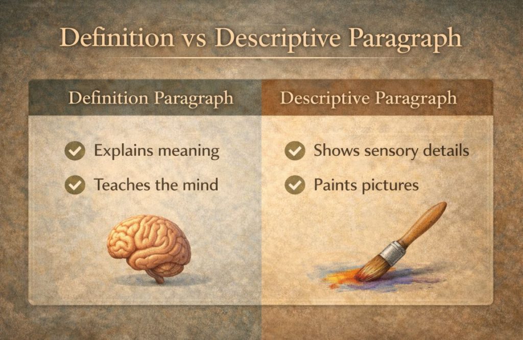 Definition Paragraph vs Descriptive Paragraph 