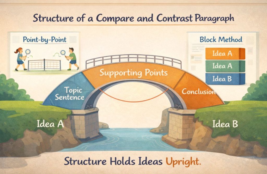 Structure of a Compare and Contrast Paragraph