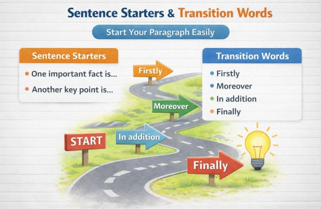 Sentence Starters and Transition Words for an Informative Paragraph 
