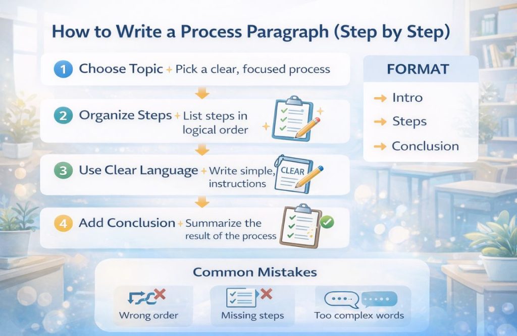 how to write a process paragraph 