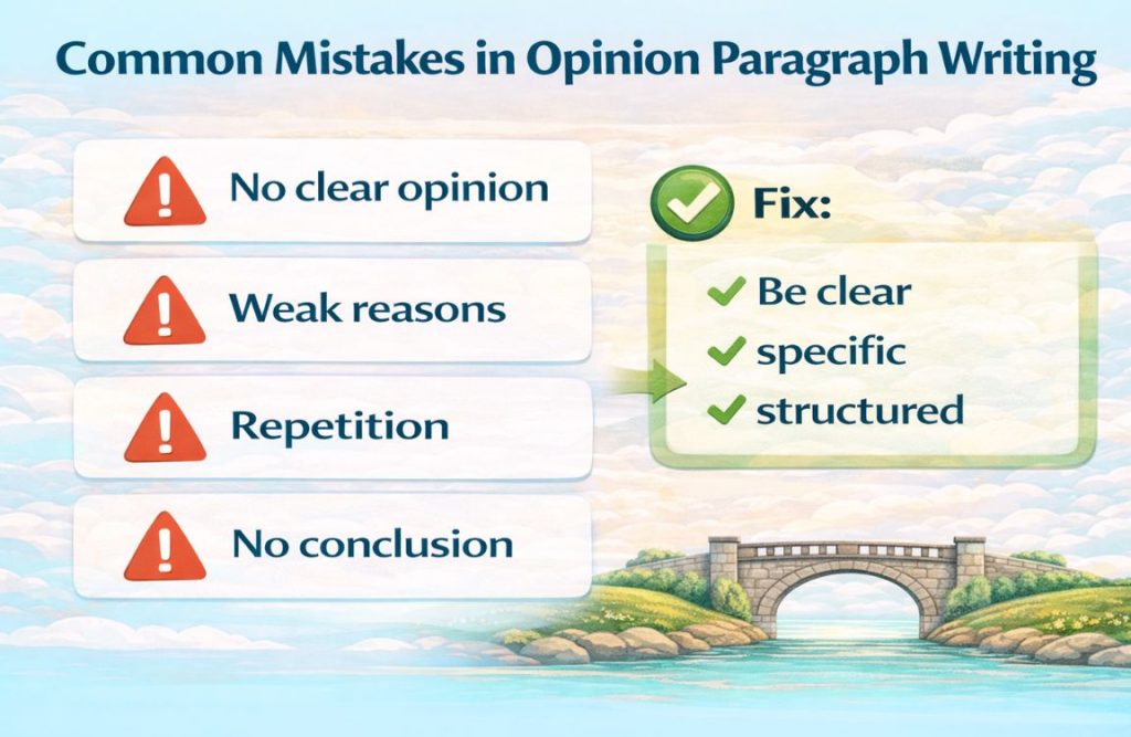 Common Mistakes in Opinion Paragraph  Writing