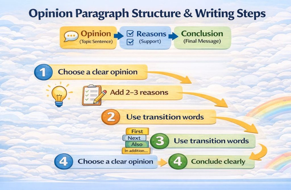 Opinion Paragraph structure and writing steps