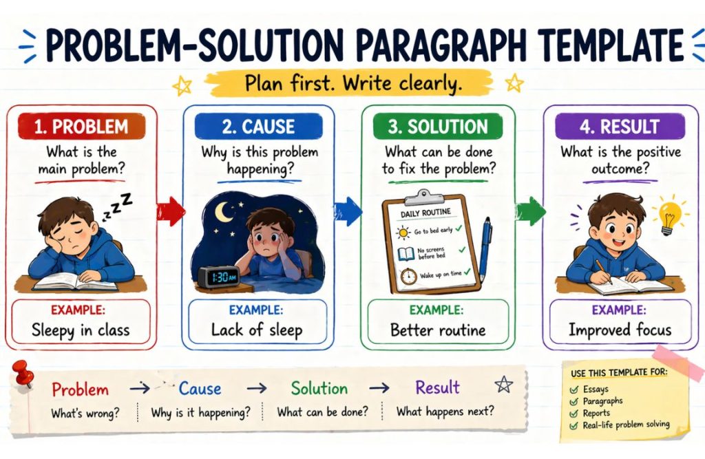 problem and solution paragraph Template